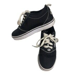 Heelys Shoes Youth 5 Black Pro 20 Skate Rolling Wheeled Canvas Sneakers